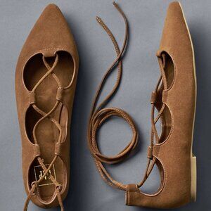 Gap Flats Womens Ankle Tie Shoes